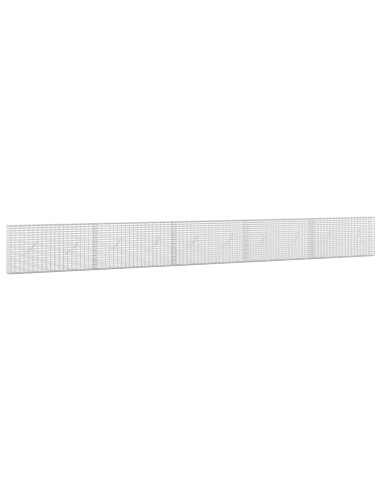 Gabione con Filo da 5 mm e Rete da 5x2,5 cm 500x10x50 cm
