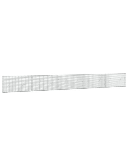 Gabione con Filo da 5 mm e Rete da 5x2,5 cm 500x10x50 cm