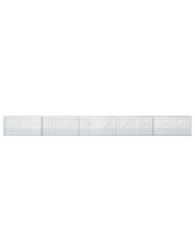 Gabione con Filo da 5 mm e Rete da 5x2,5 cm 500x10x50 cm