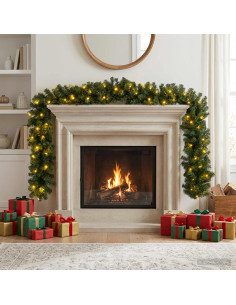 Ghirlanda di Natale Verde 270 cm PVC 50 LED