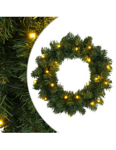 Ghirlanda di Natale Verde Ø 50 cm PVC 25 LED 2