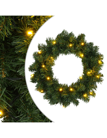 Ghirlanda di Natale Verde Ø 50 cm PVC 25 LED