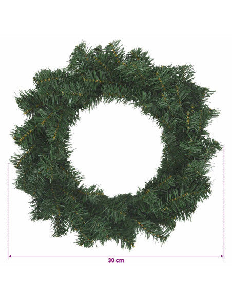 Ghirlanda di Natale Verde Ø 30 cm PVC