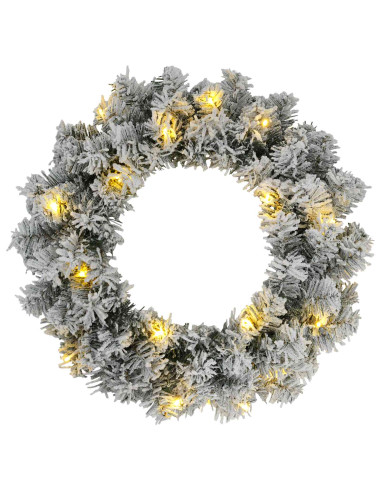 Ghirlanda di Natale Bianco Ø 30 cm PVC 25 LED