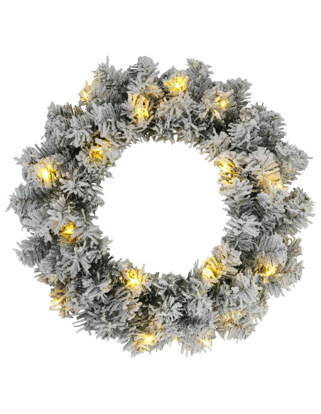 Ghirlanda di Natale Bianco Ø 30 cm PVC 25 LED