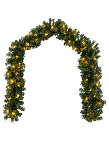 Ghirlanda di Natale Verde 270 cm PVC 50 LED