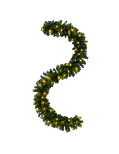 Ghirlanda di Natale Verde 270 cm PVC 50 LED