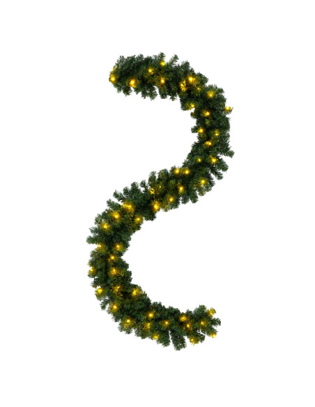 Ghirlanda di Natale Verde 270 cm PVC 50 LED
