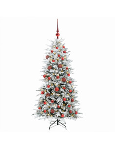 Albero di Natale Artificiale con Rami Pieghevoli 150 cm 150 LED 2