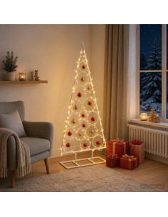 Albero di Natale in Metallo con Supporto Circolare KUOPIO