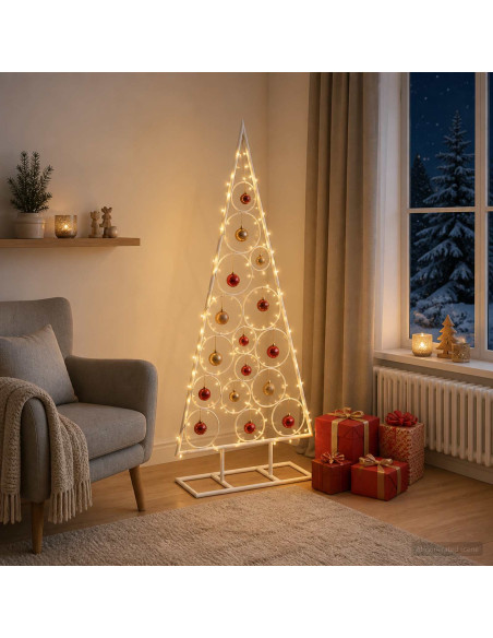 Albero di Natale in Metallo con Supporto Circolare KUOPIO