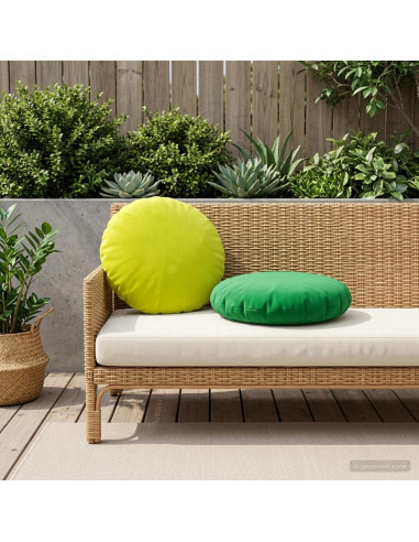 Cuscino 6 pz HEERLEN Verde Ø 60 cm Poliestere