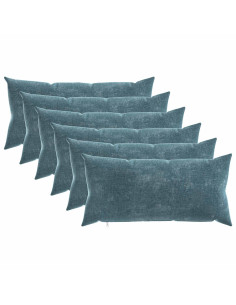 Cuscino 6 pz HEERLEN Blu 40 x 80 cm Tessuto Chenille 2