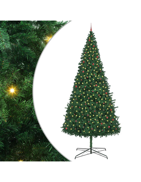 Albero di Natale con luci a corde decorative Verde 400 cm PVC