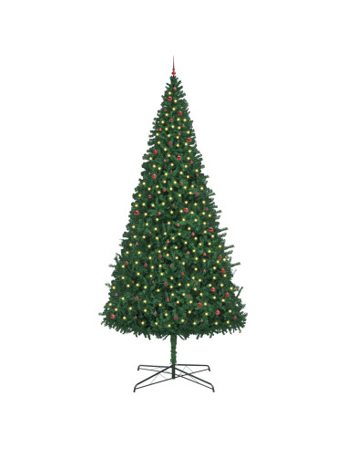 Albero di Natale con luci a corde decorative Verde 400 cm PVC