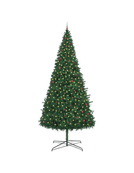 Albero di Natale con luci a corde decorative Verde 400 cm PVC
