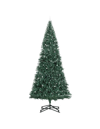 Albero di Natale Artificiale Pre-illuminato con Set di Palline