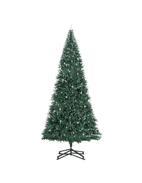 Albero di Natale Artificiale Pre-illuminato con Set di Palline