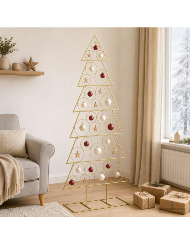 Albero di Natale in metallo con supporto KUOPIO 180 cm Acciaio