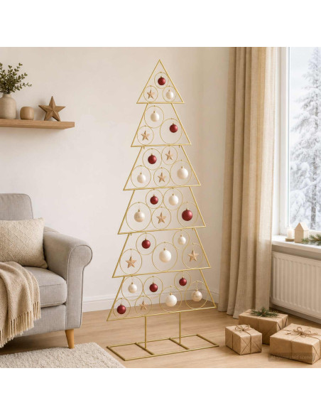 Albero di Natale in metallo con supporto KUOPIO 180 cm Acciaio