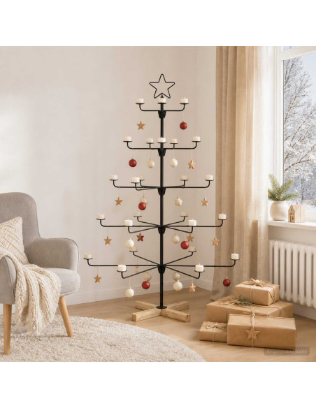 Albero di Natale in Metallo con Supporto KUOPIO 125 cm