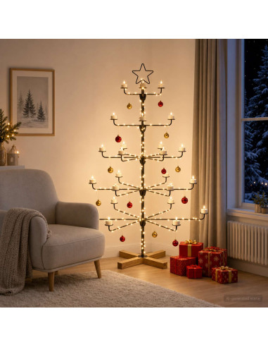 Albero di Natale in Metallo con Supporto KUOPIO 125 cm