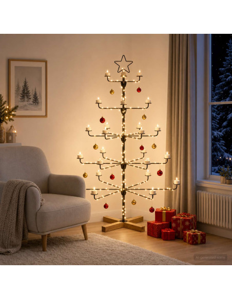 Albero di Natale in Metallo con Supporto KUOPIO 125 cm