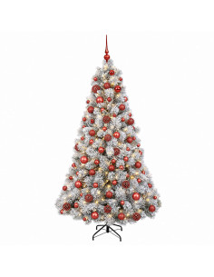 Albero di Natale artificiale con palline 210 cm 300 LED 2