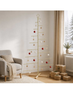 Albero di Natale in metallo con supporto KUOPIO 210 cm Acciaio