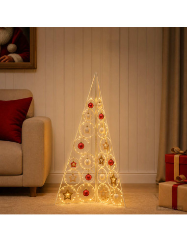 Albero di Natale in metallo KUOPIO 100 cm Acciaio Bianco