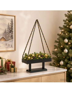 Albero di Natale in metallo con supporto KUOPIO 60 cm Acciaio