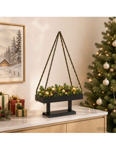 Albero di Natale in metallo con supporto KUOPIO 60 cm Acciaio