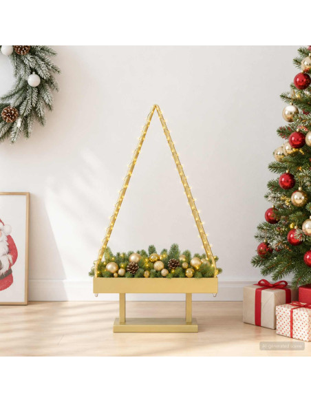 Albero di Natale in metallo con supporto KUOPIO 90 cm Acciaio