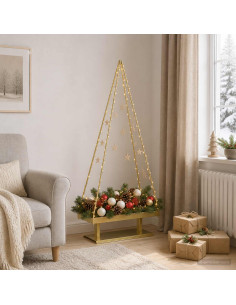 Albero di Natale in metallo con supporto KUOPIO 150 cm Acciaio
