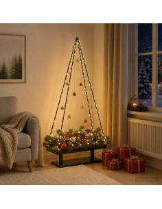 Albero di Natale in metallo con supporto KUOPIO 150 cm Acciaio