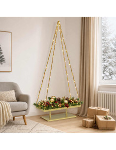 Albero di Natale in metallo con supporto KUOPIO 210 cm Acciaio