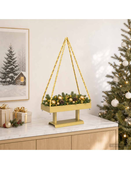 Albero di Natale in metallo con supporto KUOPIO 60 cm Acciaio
