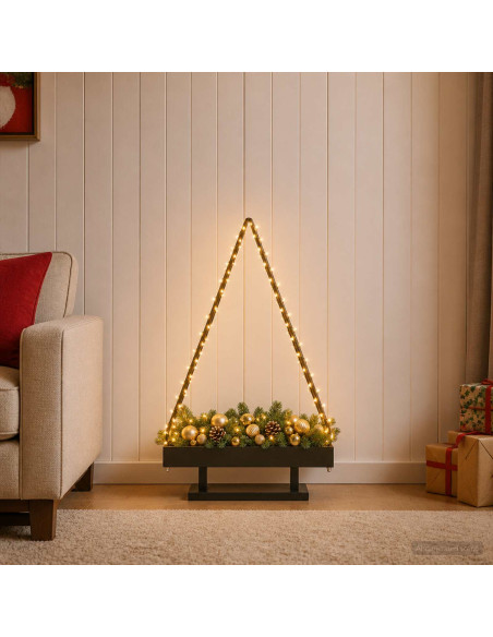 Albero di Natale in metallo con supporto KUOPIO 90 cm Acciaio
