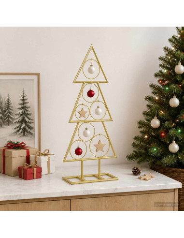 Albero di Natale in metallo con supporto KUOPIO 60 cm Acciaio