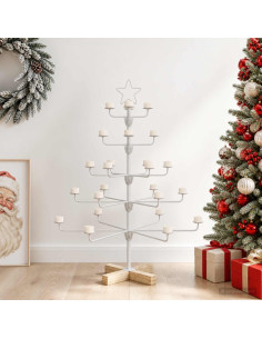 Albero di Natale in Metallo con Supporto KUOPIO 90 cm Acciaio
