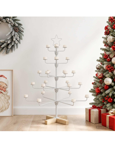 Albero di Natale in Metallo con Supporto KUOPIO 90 cm Acciaio