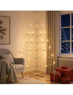 Albero di Natale in Metallo con Supporto KUOPIO 180 cm Acciaio