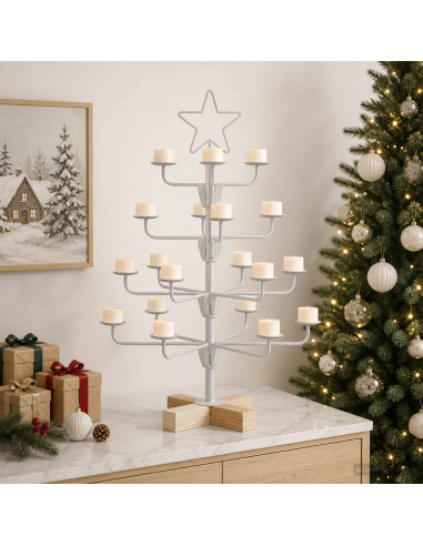 Albero di Natale in Metallo con Supporto KUOPIO 60 cm Acciaio