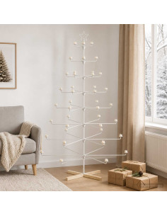 Albero di Natale in Metallo con Supporto KUOPIO 210 cm Acciaio