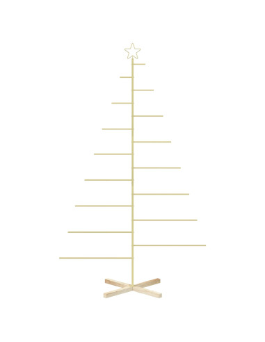 Albero di Natale in metallo con supporto KUOPIO 210 cm Acciaio