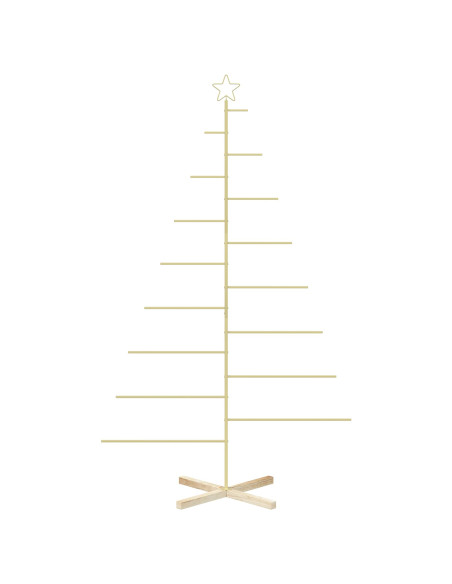 Albero di Natale in metallo con supporto KUOPIO 210 cm Acciaio