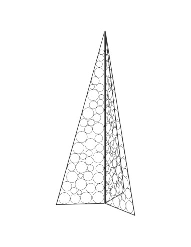 Albero di Natale in metallo KUOPIO 210 cm Acciaio Nero