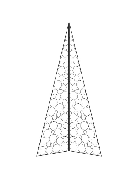Albero di Natale in metallo KUOPIO 210 cm Acciaio Nero