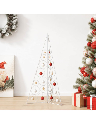 Albero di Natale in metallo KUOPIO 100 cm Acciaio Bianco