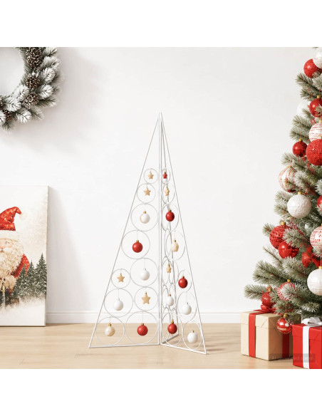 Albero di Natale in metallo KUOPIO 100 cm Acciaio Bianco